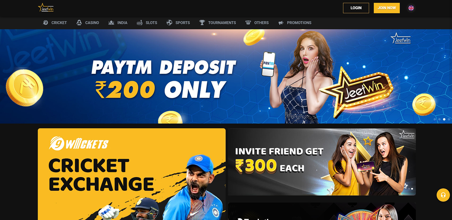 Jeetwin website interface & usability